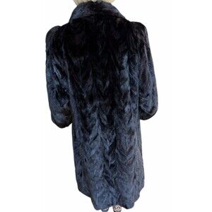 Full-Length Mink Fur Long Coat Black Brown Section Fur Women’s Medium Stroller